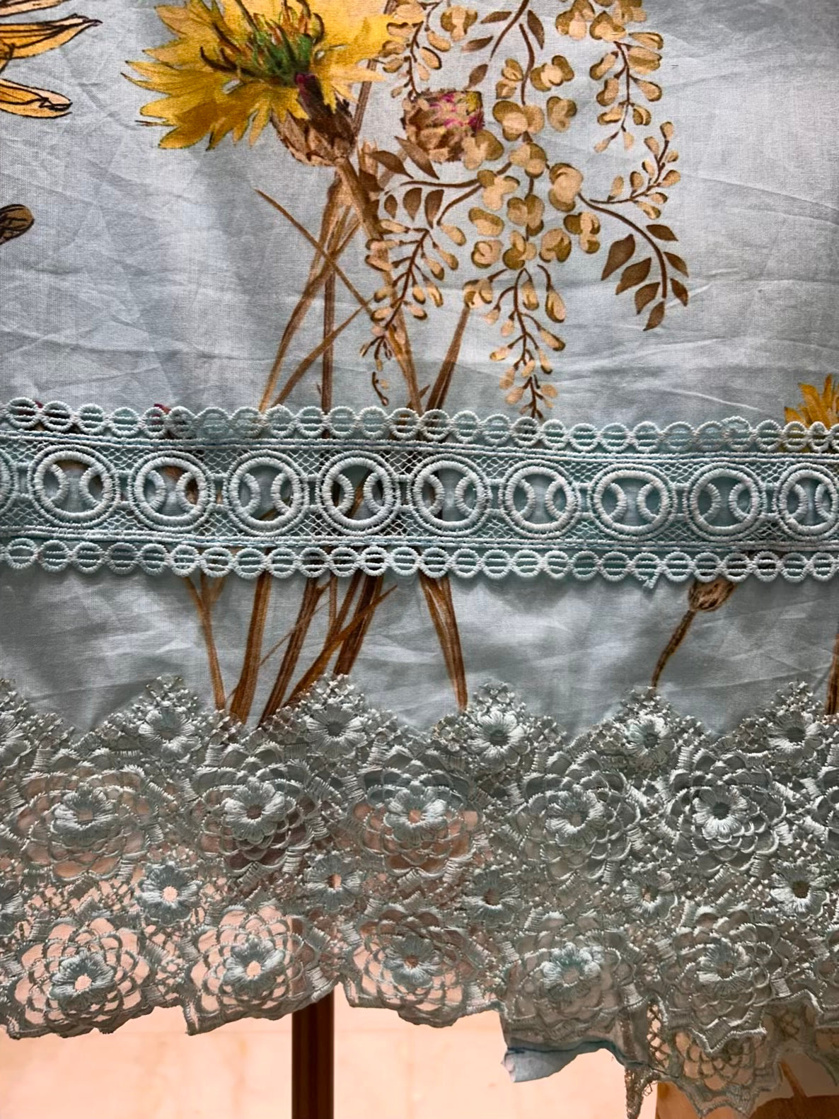 Iraaya Cotton Veil Suit (Blue)