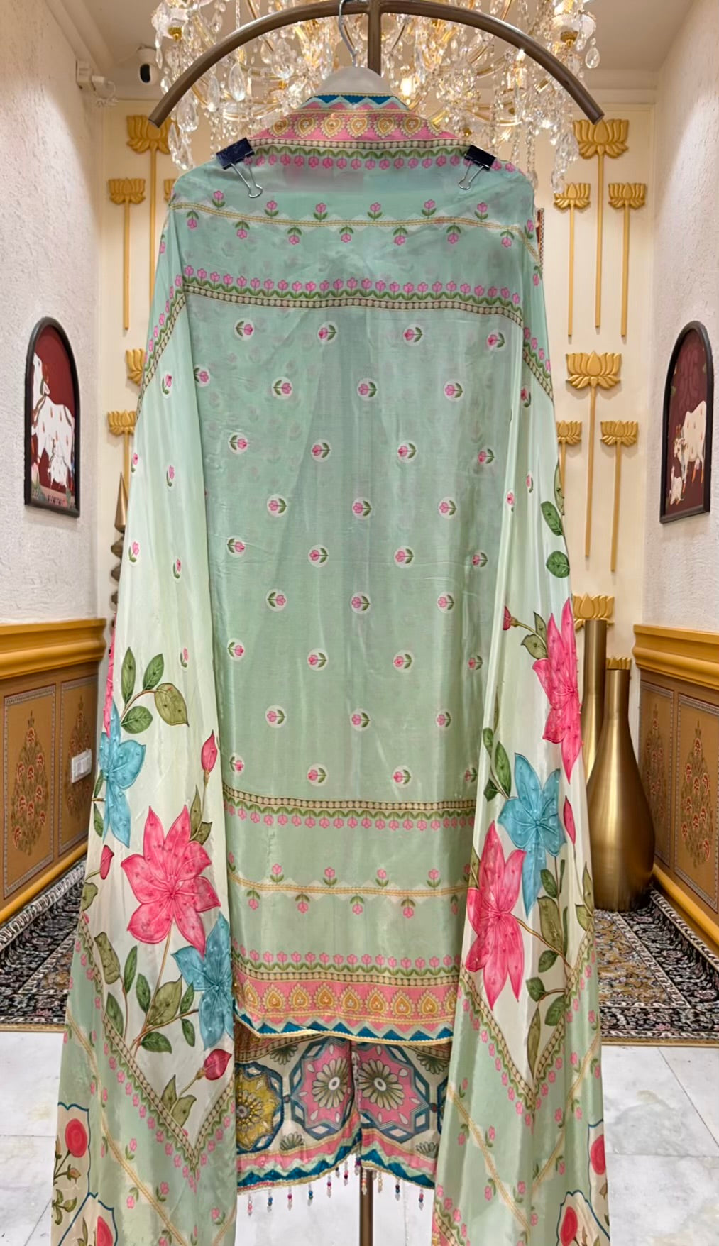 Rivaaya Pearl Crepe Suit