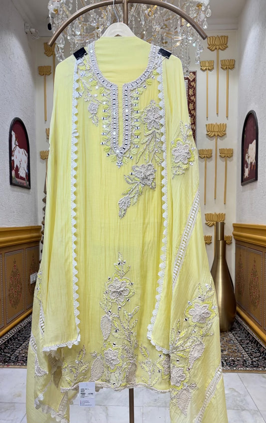 Sahira Aaina Dori Suit (Yellow)