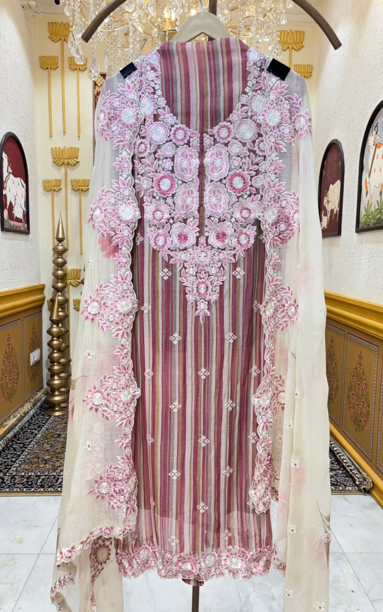 Ira Thread Chanderi Suit