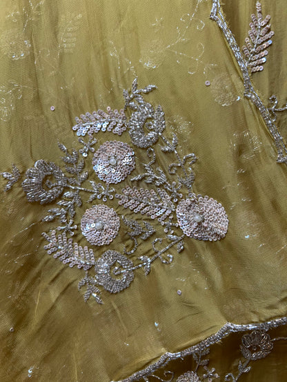 Zyrah Organza Suit (Mehendi Green)