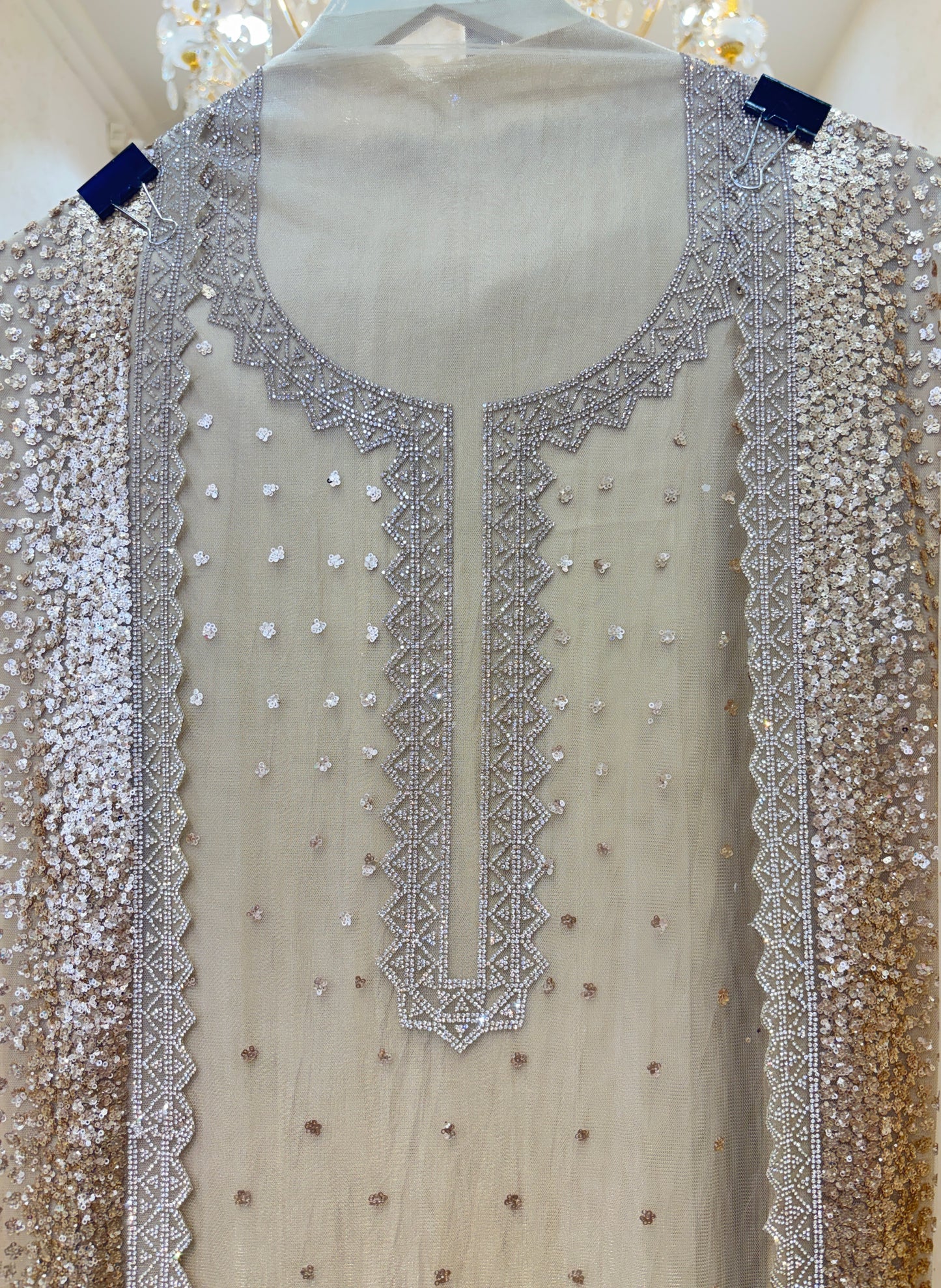 Zarmina Crystal Net Suit