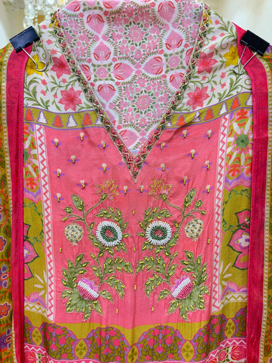 Zarelle Handcrafted Crepe Suit