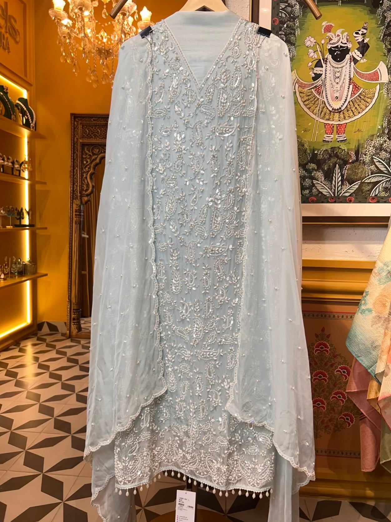 Mehrosa Organza Suit (Blue)