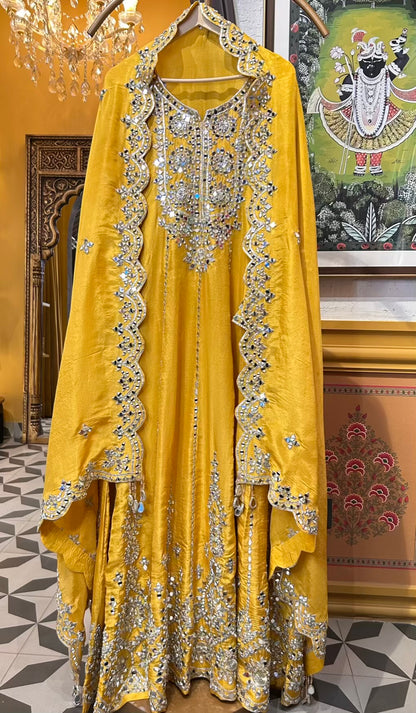 Ameera-é-Noor Anarkali (Yellow)