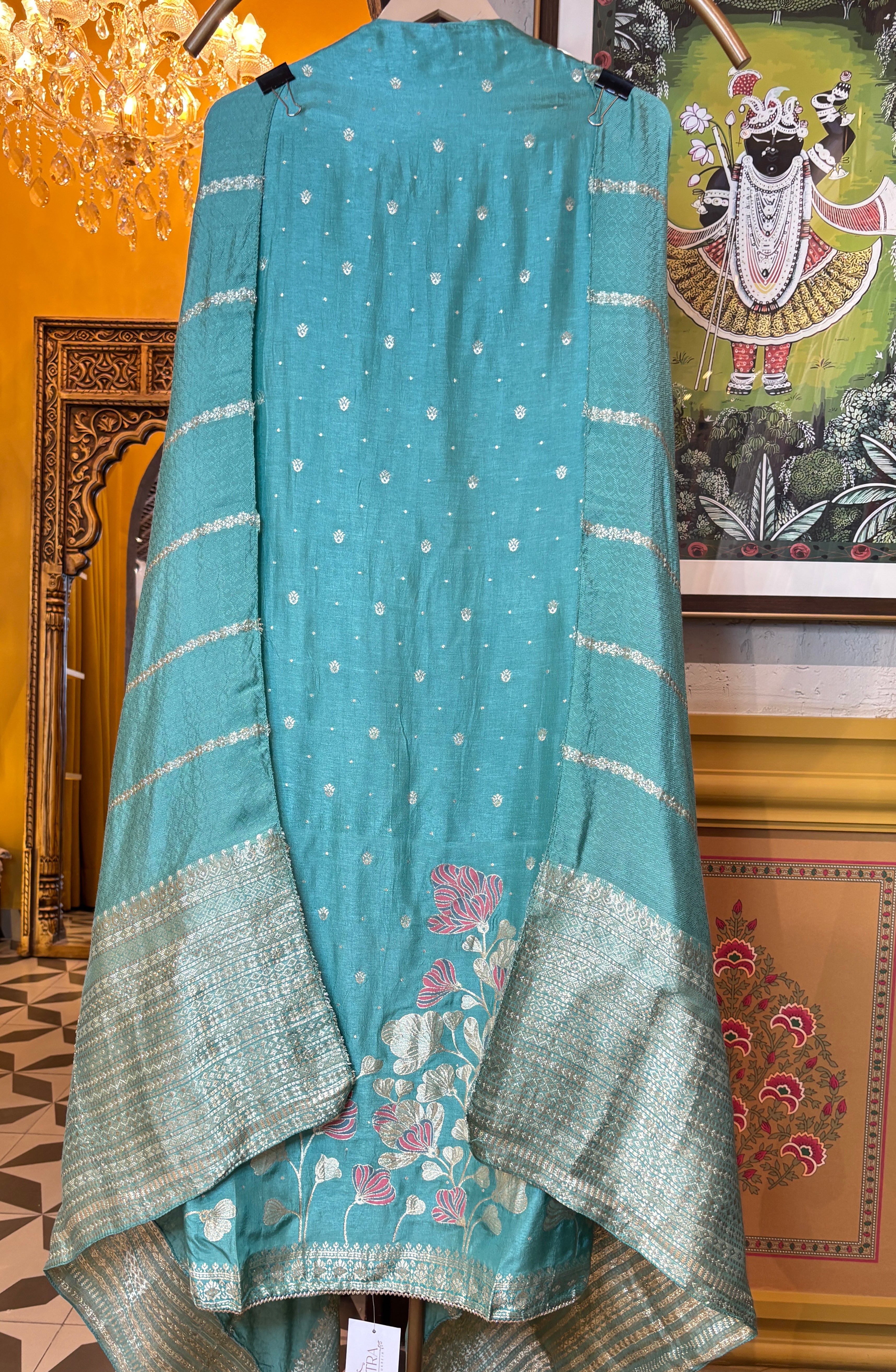 Ruhaniyat Banarasi Suit (Firozi)