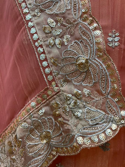 Mehrya Zari Spark Suit (Pink)