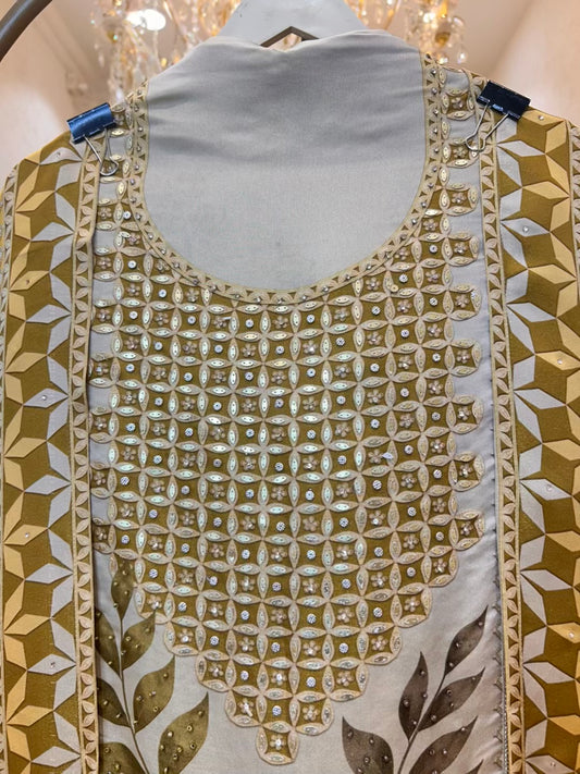 Zyra Satin Organza Luxe Suit