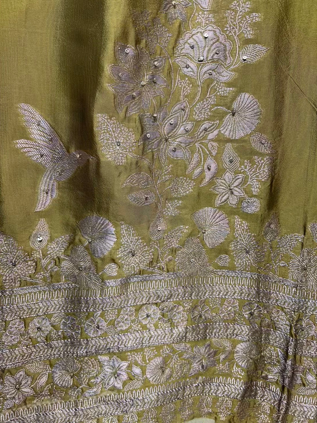 Aarohi Banarasi Weave Noor (Mehendi Green)