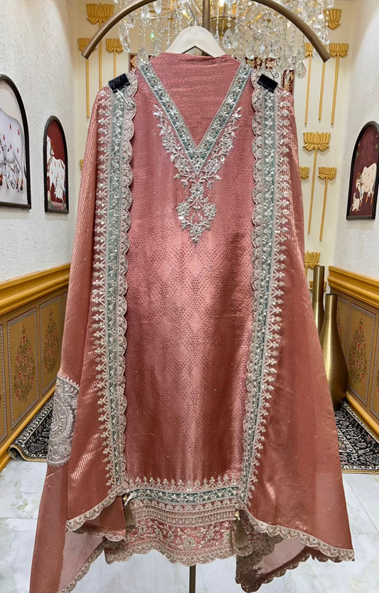 Sarvini Shimmer Bloom Suit (Mauve)