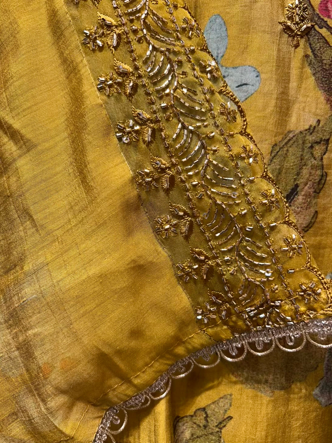 Nayra Muslin Bloom Suit (Mustard)