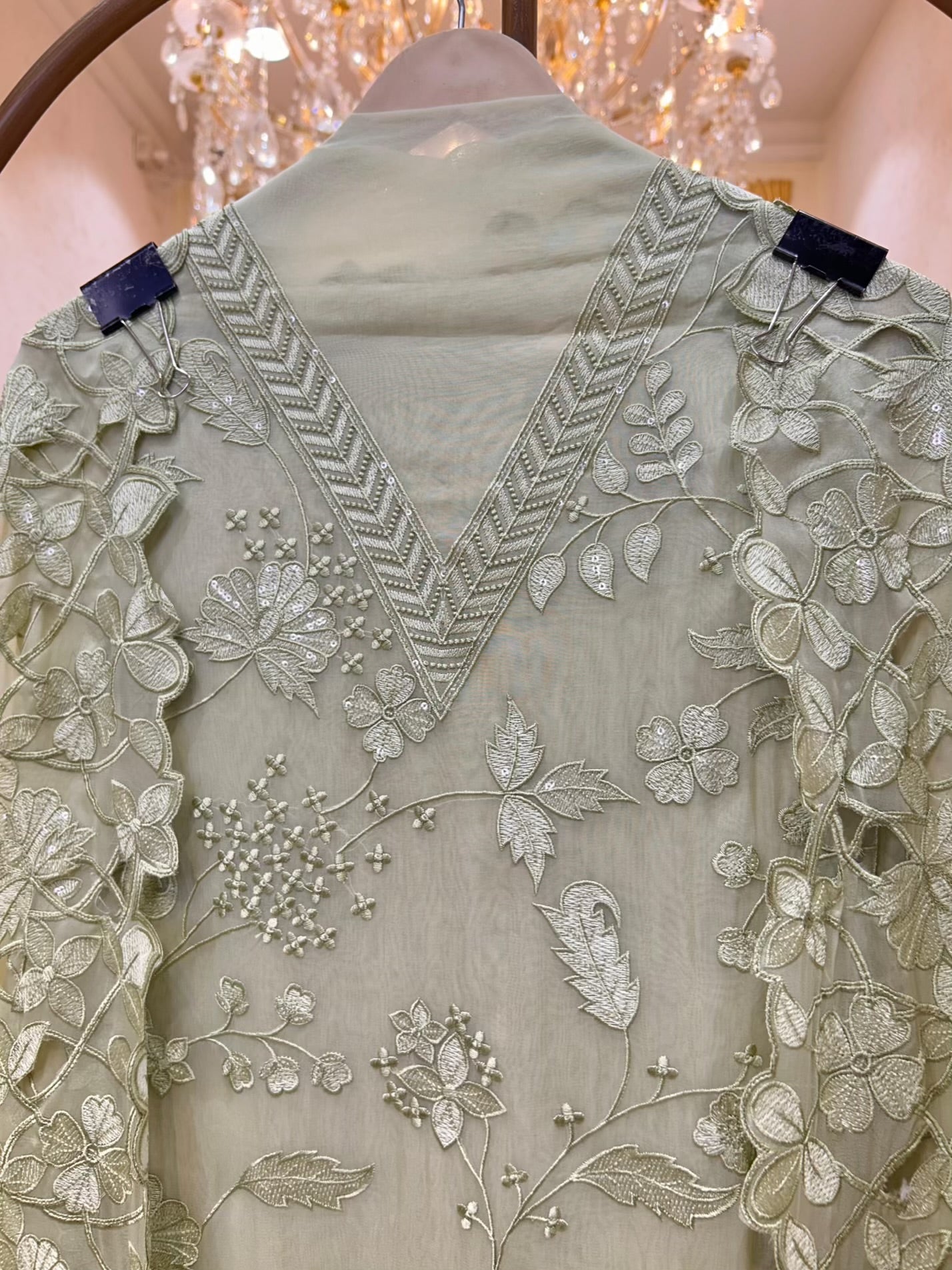 Zynera Threadspark Organza Suit