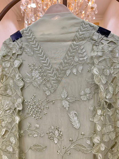 Zynera Threadspark Organza Suit
