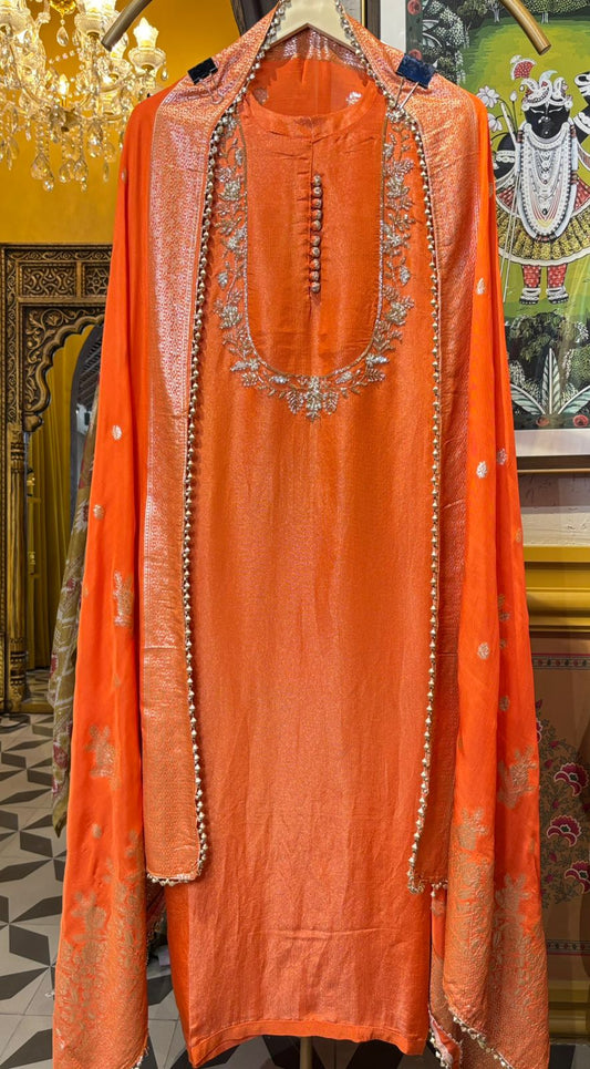Nayab Jahan Suit (Orange)