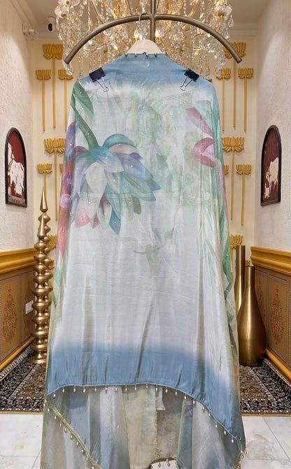 Elzura DoriChamak SuitI( Ivory & Blue)
