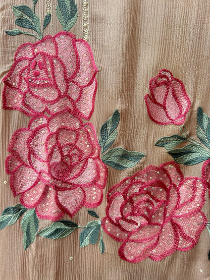 Zivara Chinon Suit (Pink)