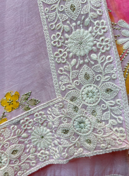 Sumbul Mul Chanderi Suit (Pink)