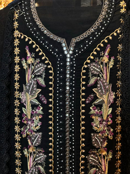 Arzisha Organza Suit (Black)