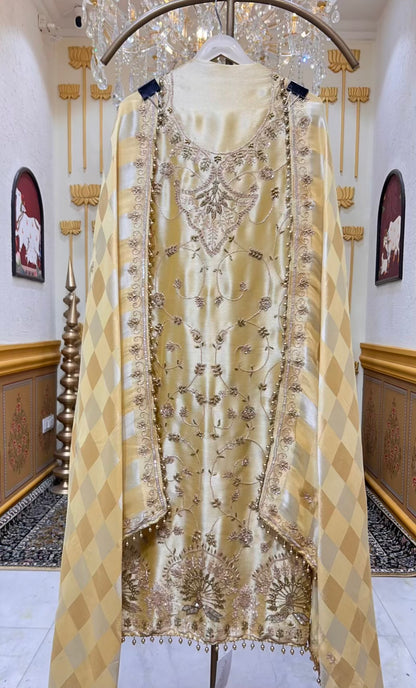 Ayleen Shimmer Noor Suit (Yellow)