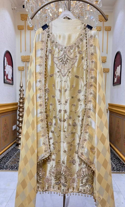 Ayleen Shimmer Noor Suit (Yellow)