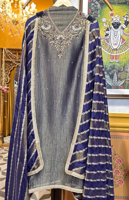 Naaz-e-Kinnari (Dark Grey)