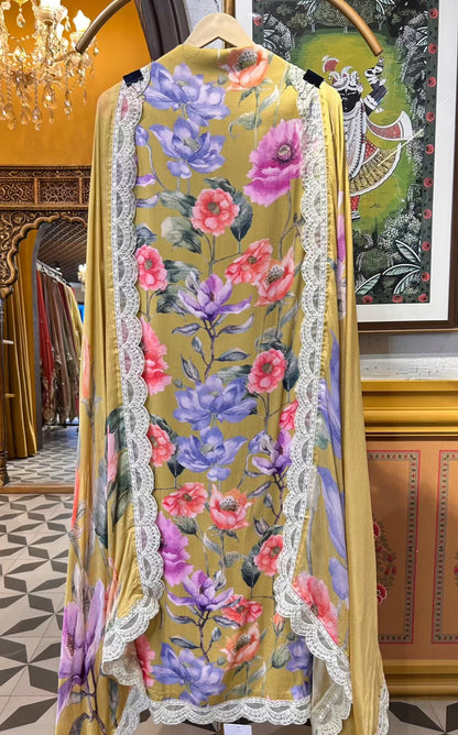 Aabroó-E-Pashm Suit (Mustard)