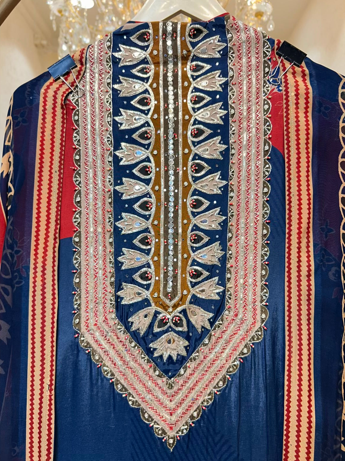 Zayleena Silk Veil Suit (Blue)