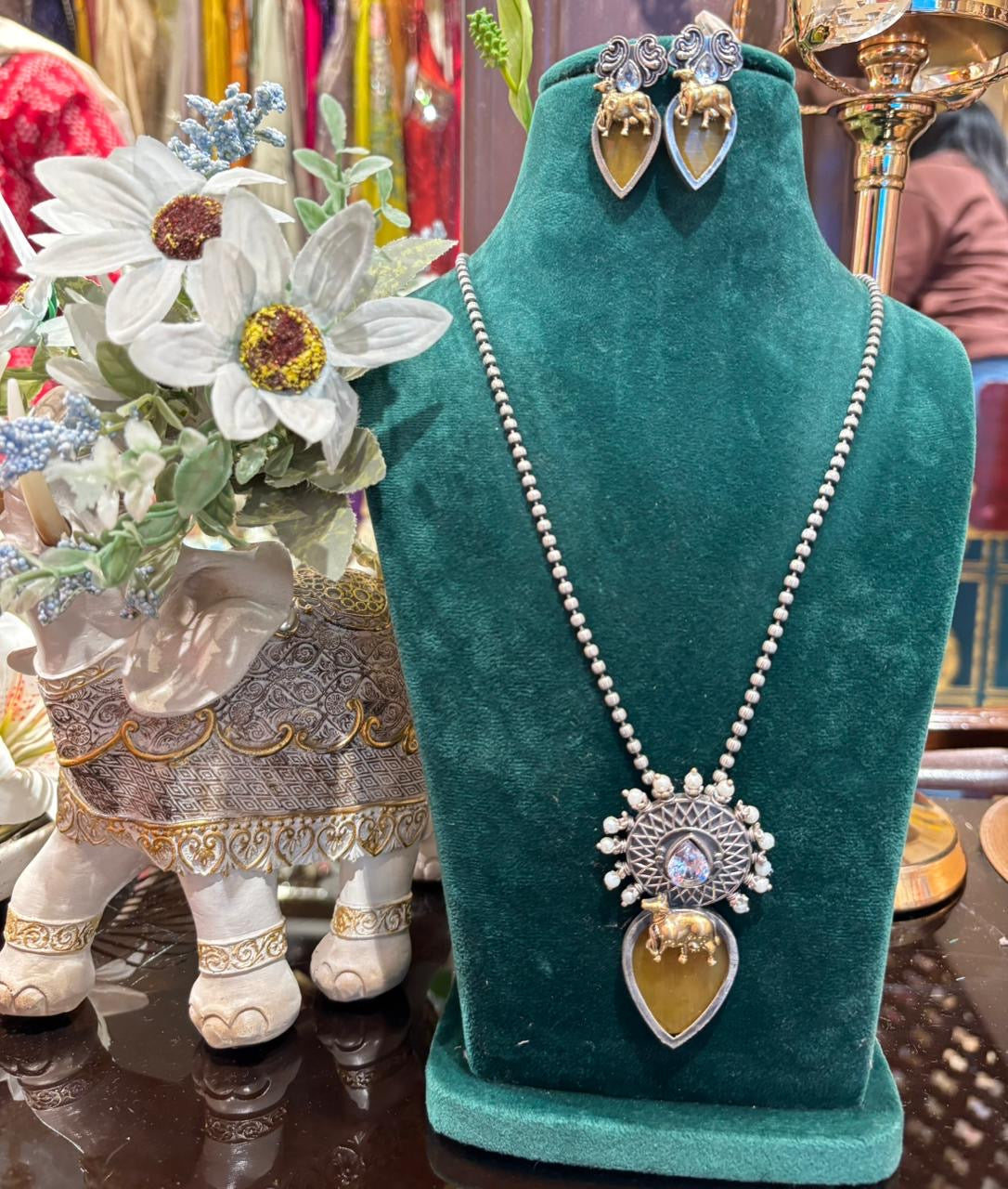 Gajraaj Heritage Pendant Set