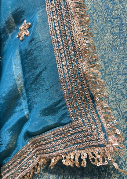 Noorayra Pita Zari Banarasi Suit (Blue)