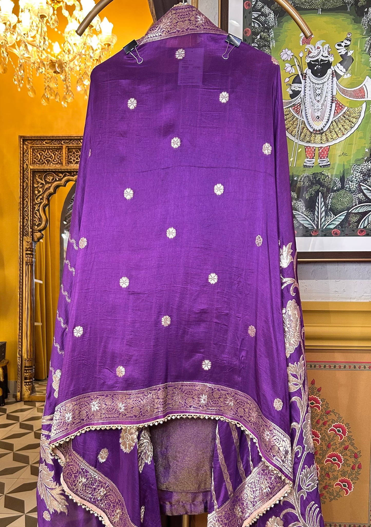 Noorban Organza Suit (Purple)