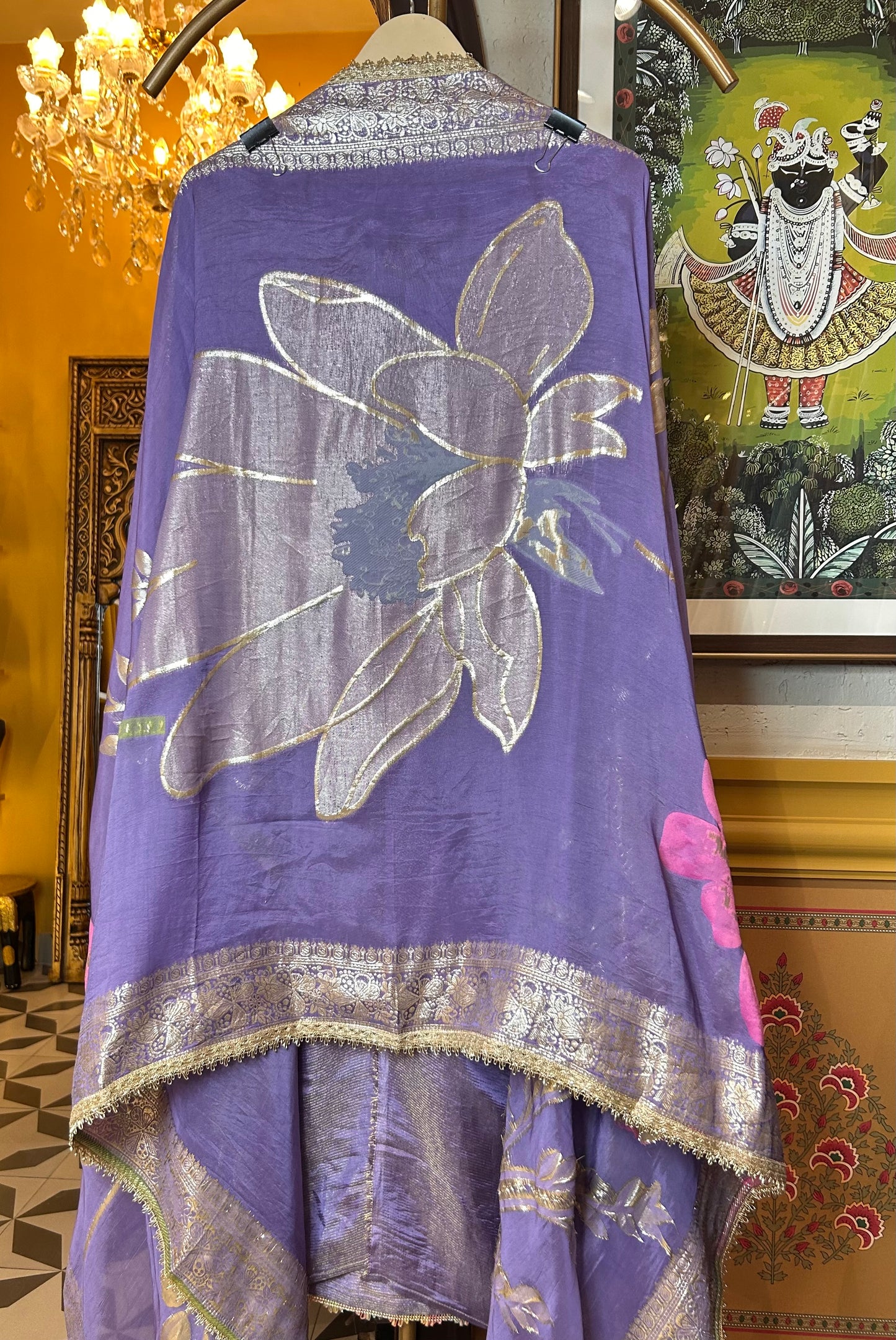 Aviraah Organza Suit (Purple)