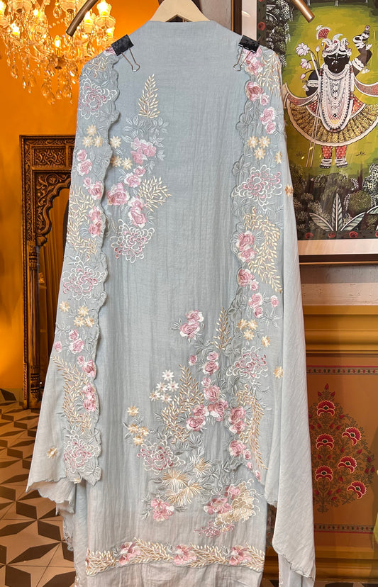 Sifat Chanderi Suit (Blue)