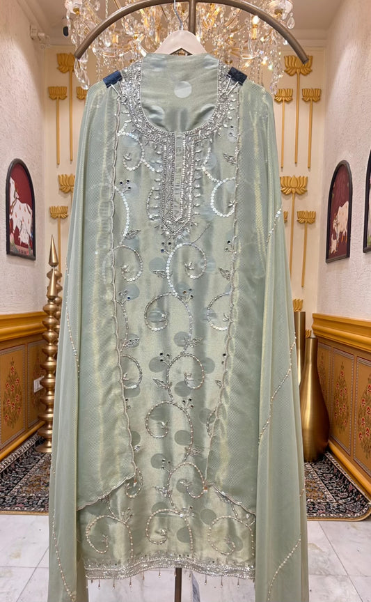 Zehraani Noorloom Suit (Powder Green)