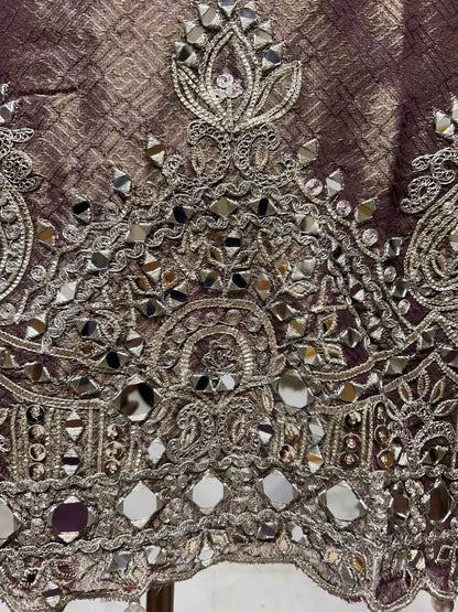 Nazneen Shimmer Dori Suit (Lavender)