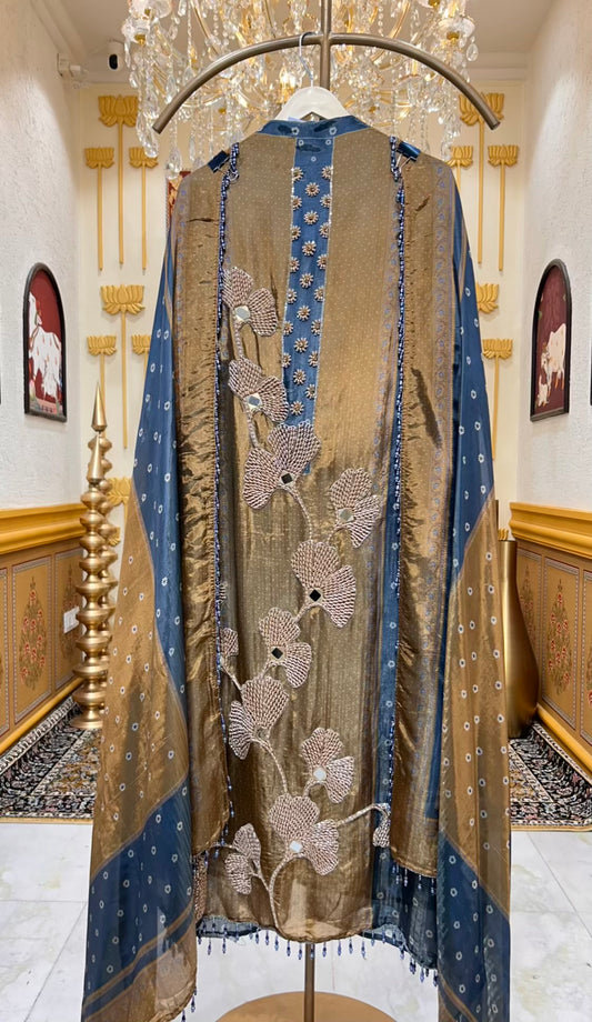 Zaylira Aaina Print Suit (Brown)