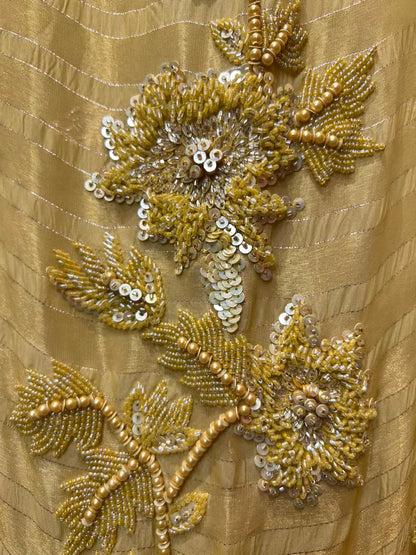 Mehrvani Organza Suit (Lemon Yellow)