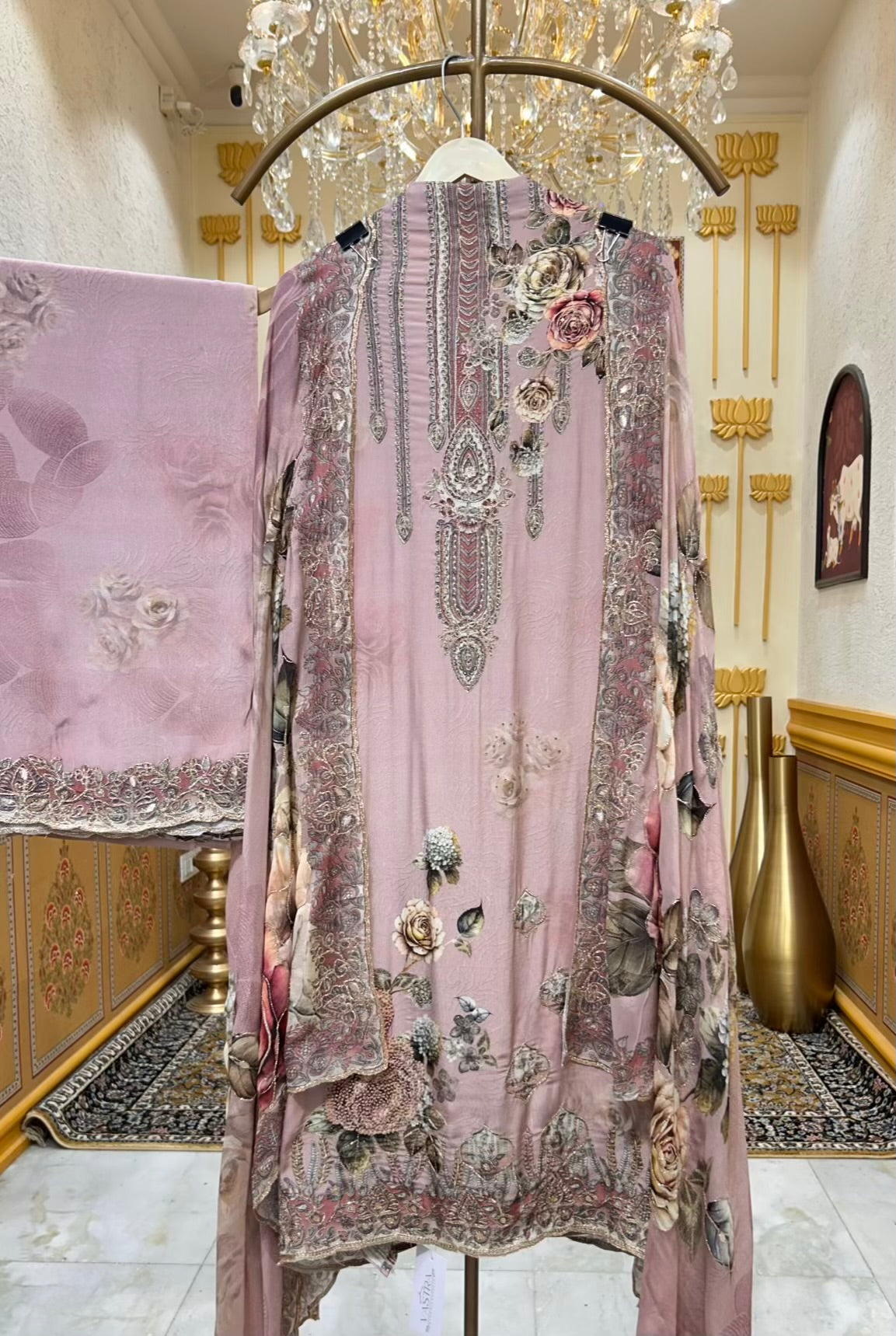 Anaya Threadwork Suit (Peach)