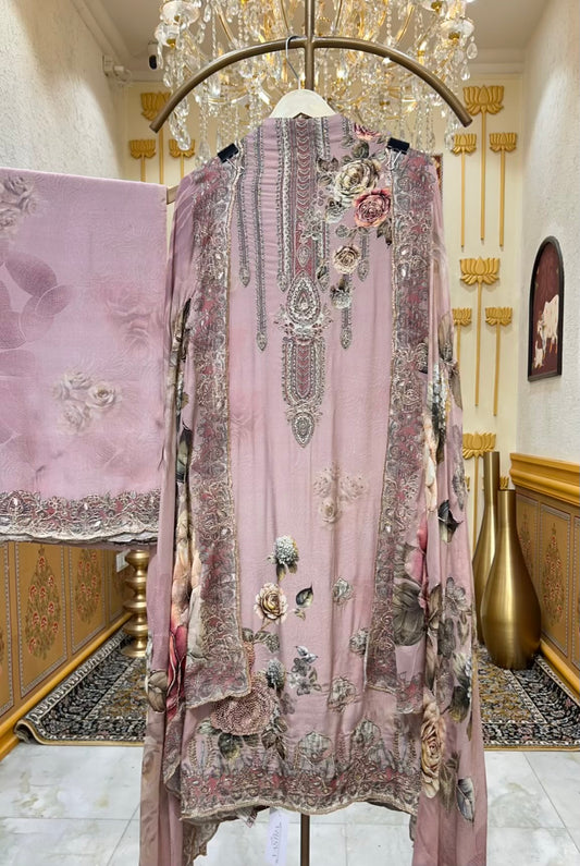 Anaya Threadwork Suit (Peach)