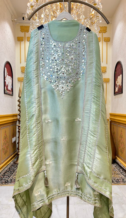 Rangbaari Brocade Shimmer Suit