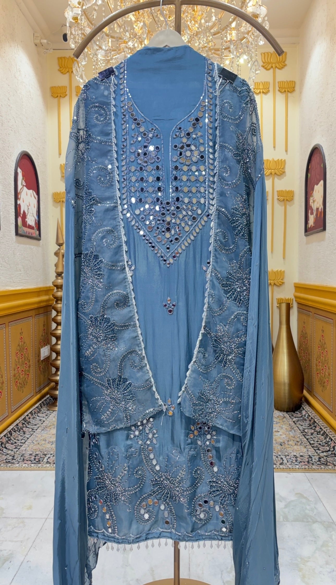 Mehraz Mirror Silk Suit