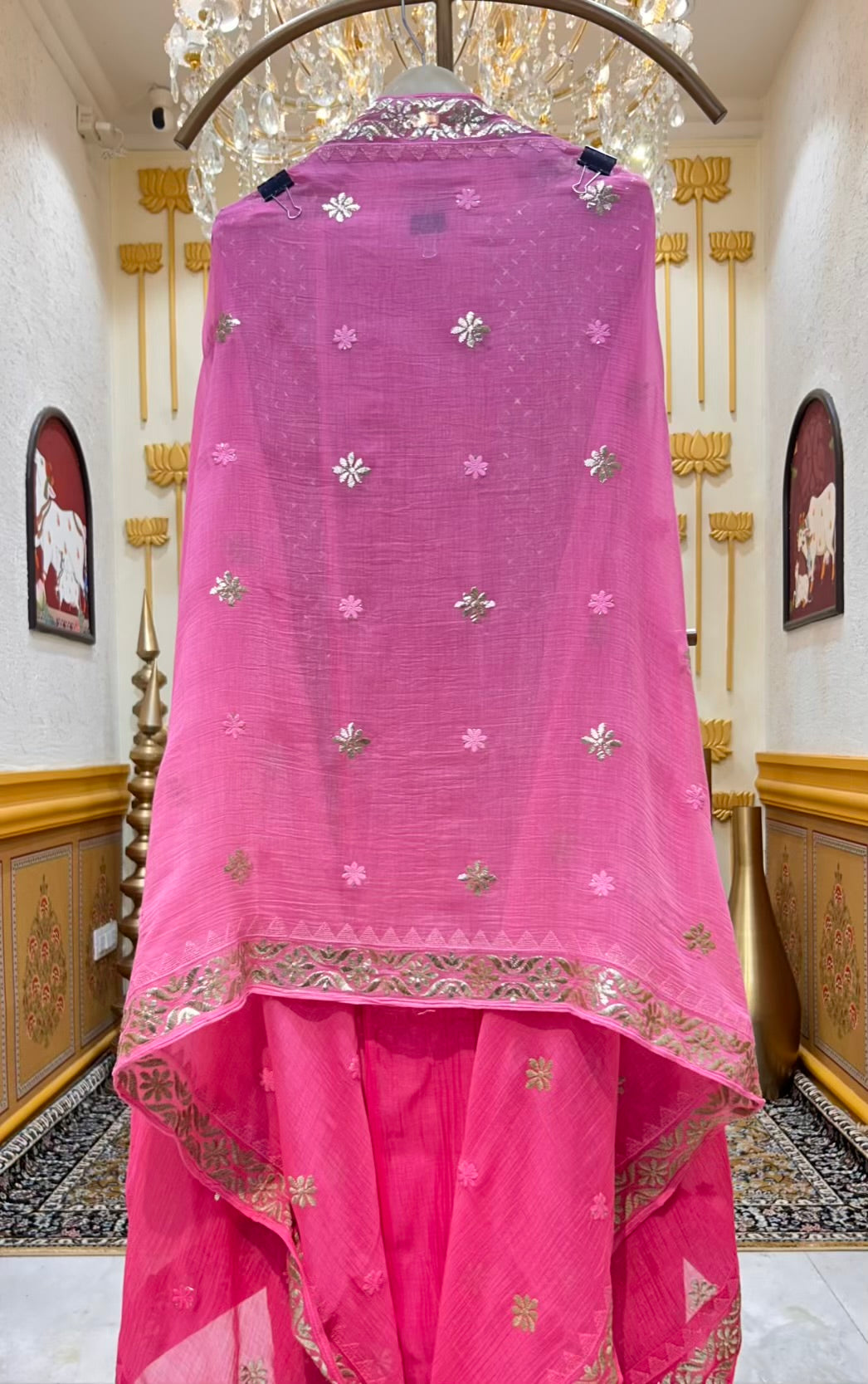 Zoraya Golden Zari Chanderi Suit