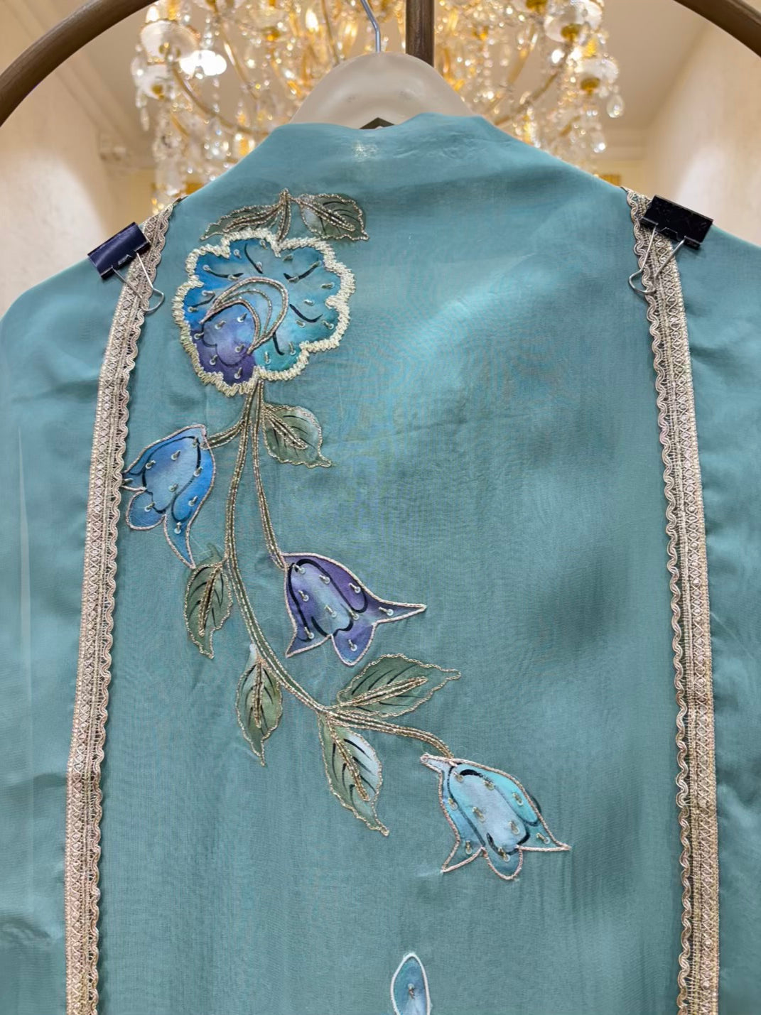 Vrinda Handpaint Organza Suit