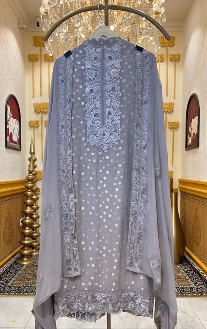 Zoraya Georgette Grace Suit (Grey)
