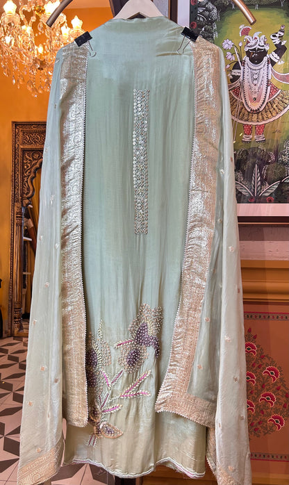 Ishqiya Organza Suit (Green)