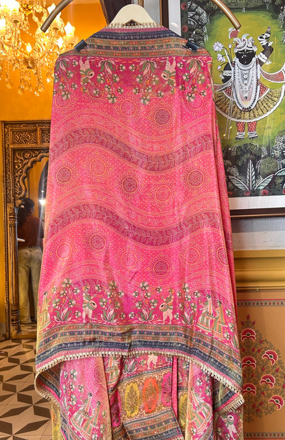 Zehraab Organza Suit (Pink)