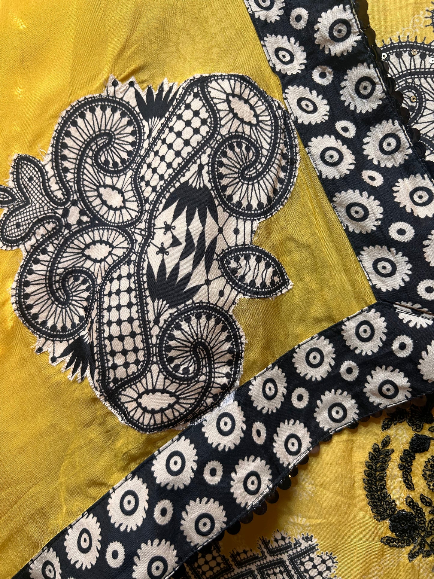 Aarvika Muslin Silk Suit (Mustard)