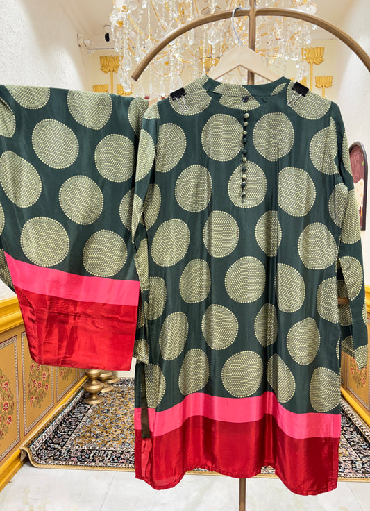 Aarzina Printed Crêpe Farshi Co-ord