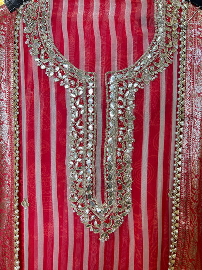 Aabroo Organza Suit