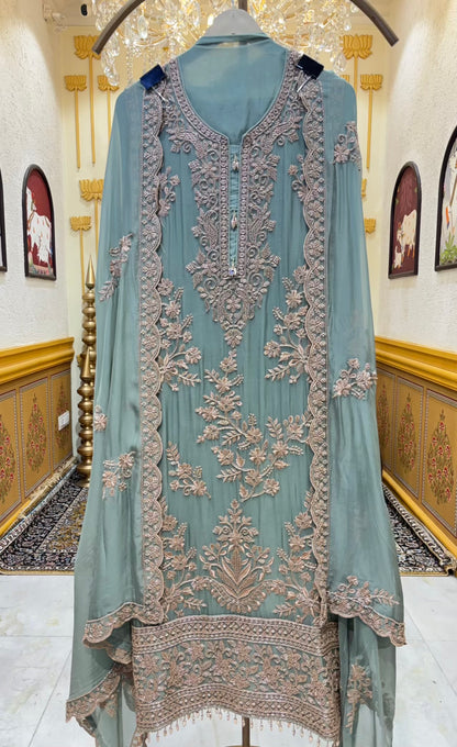 Amaya Handwork Organza Suit