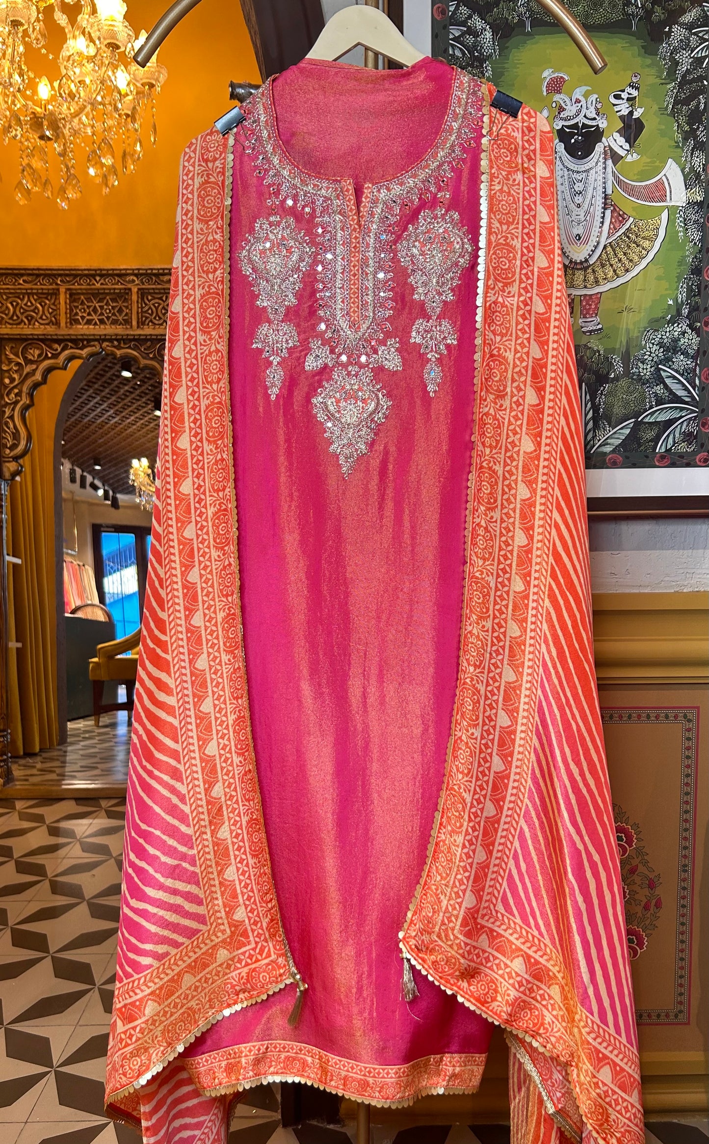 Zeyra Shimmer Organza Suit